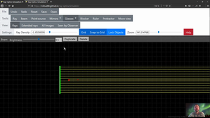 RayOpticsSimulation1 : Lentille épaisse
