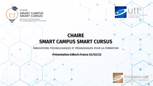 Présentation Chaire Smart Campus Smart Cursus