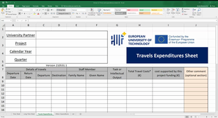 EUt+ Travels and Expenditures sheets LV